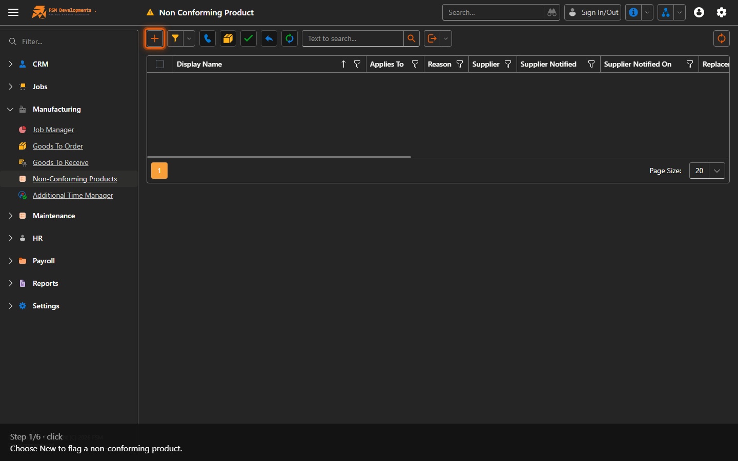 New (toolbar button)
