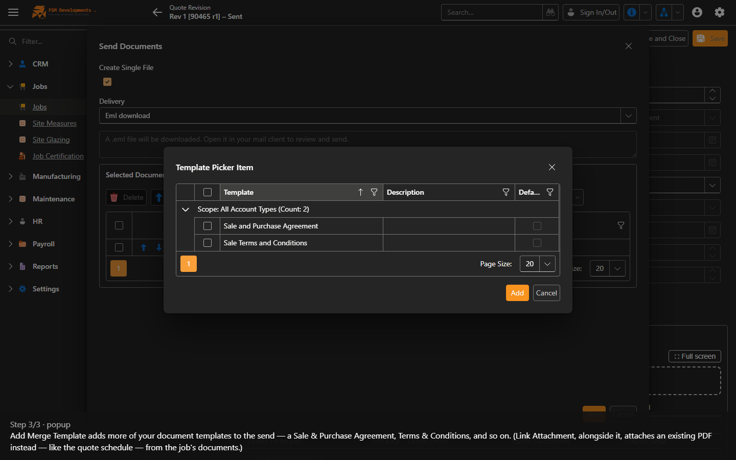 Send Documents (toolbar button)