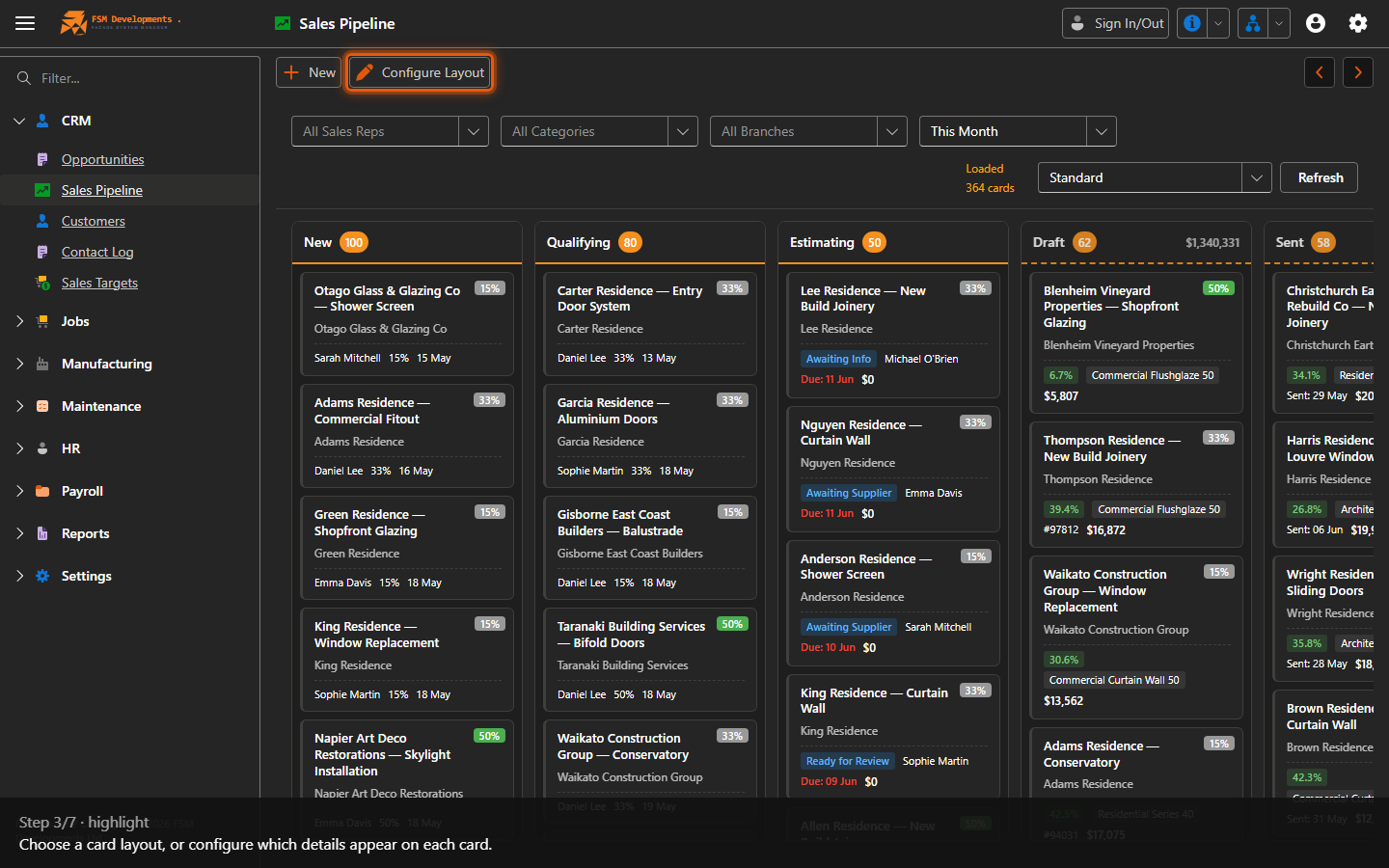 Standard / Configure Layout