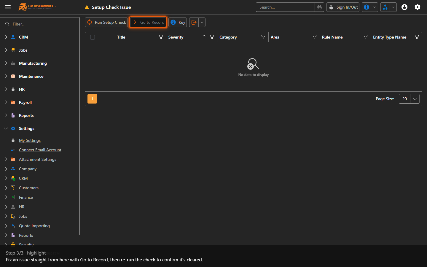 Go to Record (toolbar button)