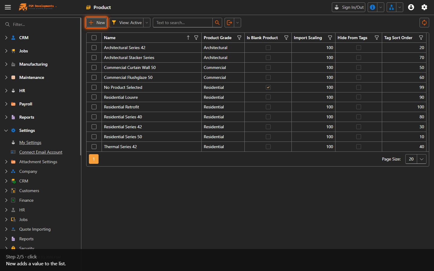 New (toolbar button)