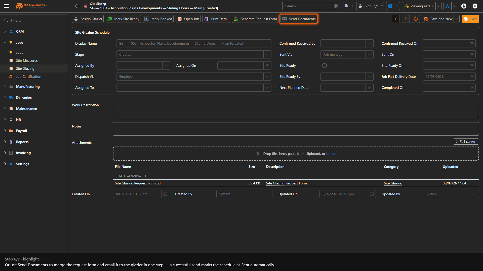 Send Documents (toolbar button)